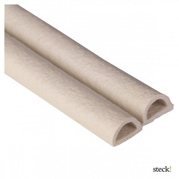 steck! Ablaktömítő, D profil, FEHÉR, 6m