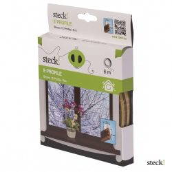 steck! Ablaktömítő, E profil, BARNA, 6m