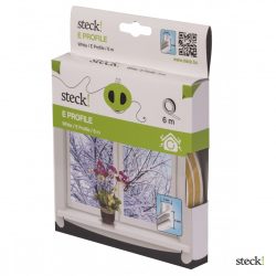 steck! Ablaktömítő, E profil, FEHÉR, 6m