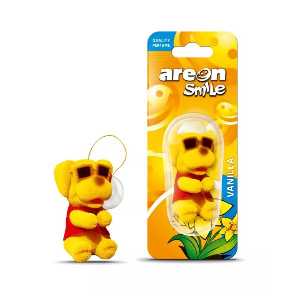 Areon autóillatosító Smile Toy Vanilla (napszemcsis sárga kutya)
