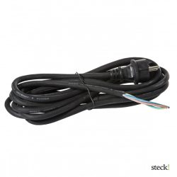 steck! Flexo kábel, fekete, 5 m, gumi