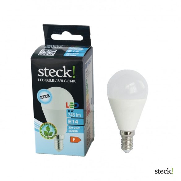 LED izzó 8W, E14, 4000K