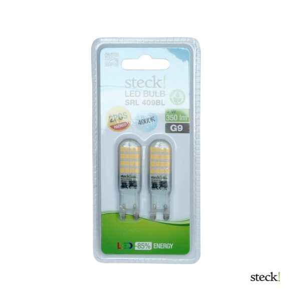 LED fényforrás, 4W, G9, 4000K, 2 db/BL