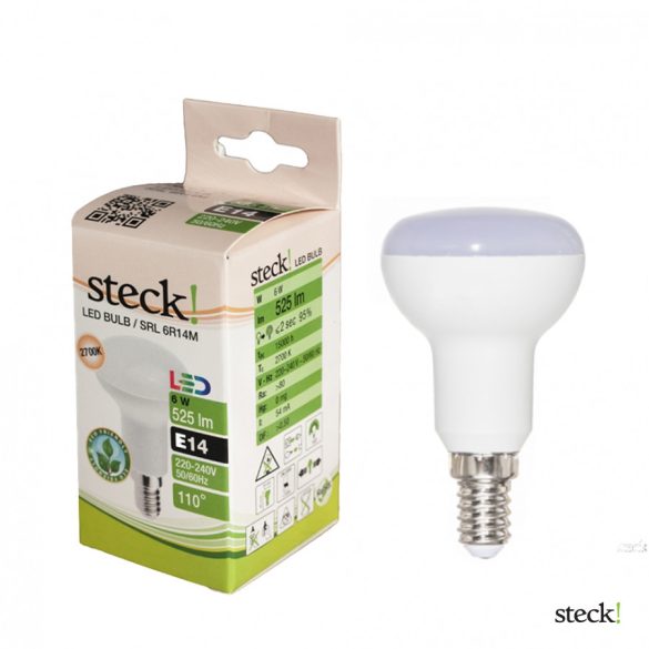 LED fényforrás, 6W, R50, E14 meleg fehér