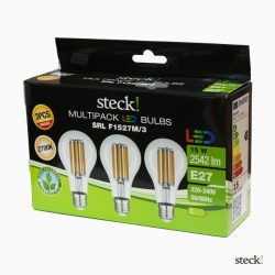 steck! LED filament fényforrás 15W E27 2700K MULTIPACK