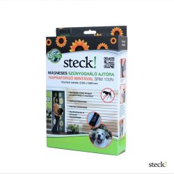   steck! Mágneses rovarháló, ajtóra, antracit-napraforgós, 2100x1000 mm