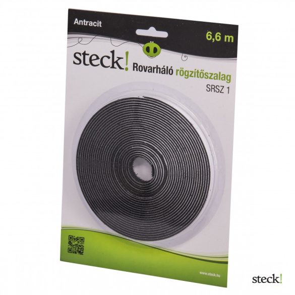 Rovarháló rögzítőszalag, antracit