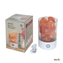 Színváltos, dimmelhető, USB aljzatos sókristálylámpa