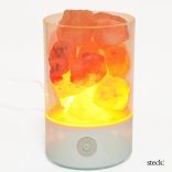 Színváltos, dimmelhető, USB aljzatos sókristálylámpa