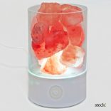 Színváltos, dimmelhető, USB aljzatos sókristálylámpa