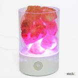 Színváltos, dimmelhető, USB aljzatos sókristálylámpa