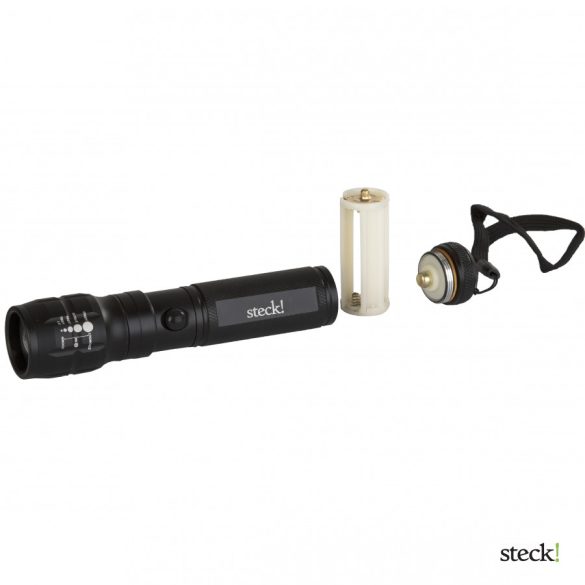 steck! Fókuszálható elemlámpa, 3W CREE LED