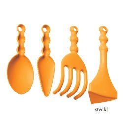 steck! Műanyag 4 db-os mini kerti eszköz szett, mandarin