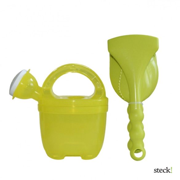 steck! Műanyag 5 db-os mini kerti eszköz szett táskával, lime