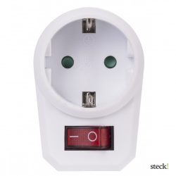 steck! Földelt átmenő aljzat, kapcsolóval