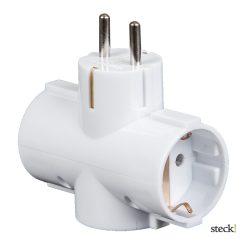 steck! Földelt 3-as T elosztó, ELFORDÍTOTT