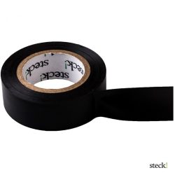 steck! Szigetelőszalag, fekete, 20 m